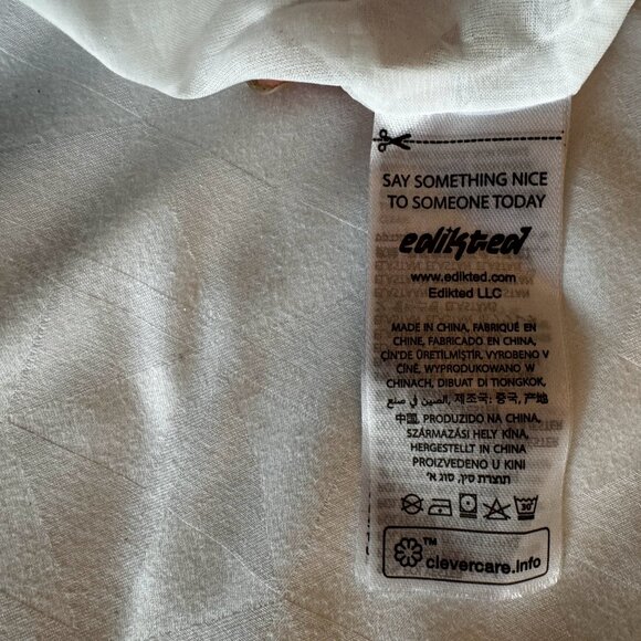 NWT Edikted Ruffle Sheer Lace Low Rise Mini Skirt - Picture 5 of 6